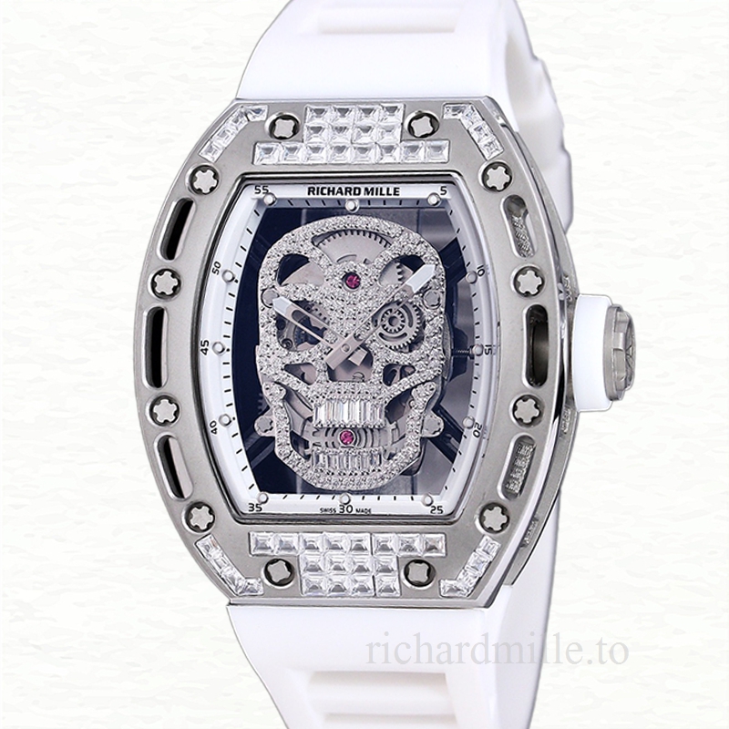 Richard Mille RM 052 Automatic Men Rubber Band Watch Stainless Steel