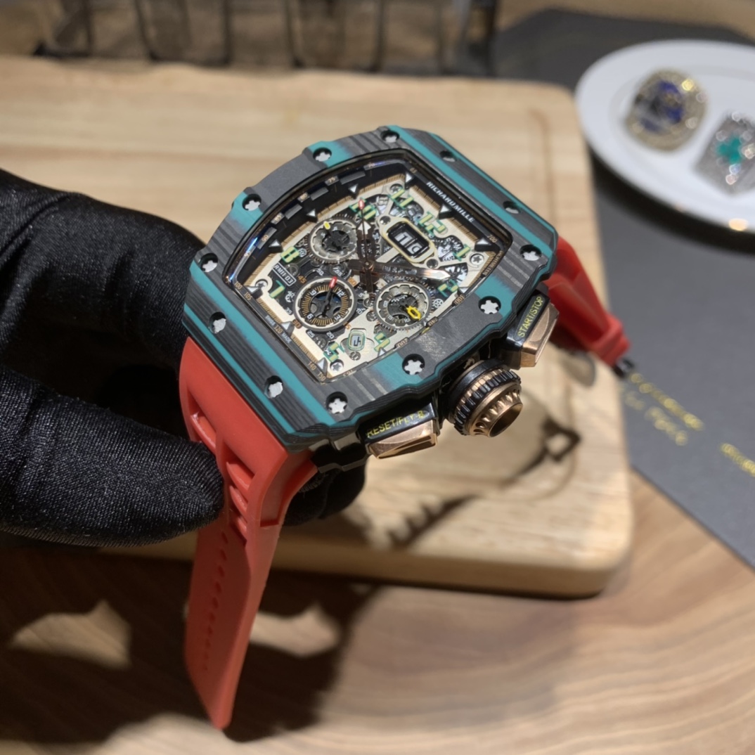 Richard Mille RM11-03 Ultimate Edition Super Clone Swiss Automatic Watch Carbon TPT Case Skeleton Dial Replica
