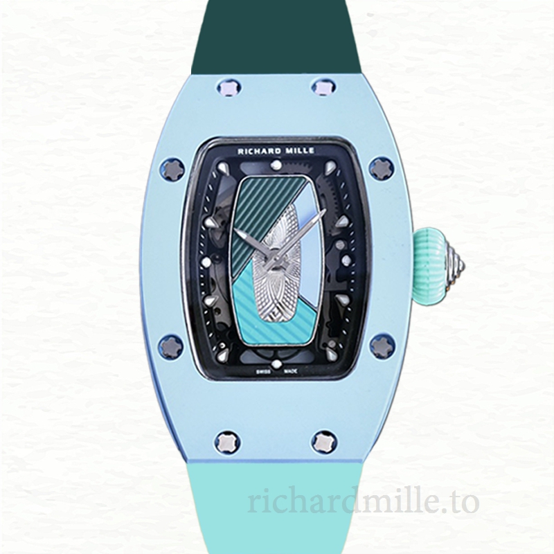Richard Mille RM07-01 Ladies Automatic Watch Transparent Dial Rubber Band