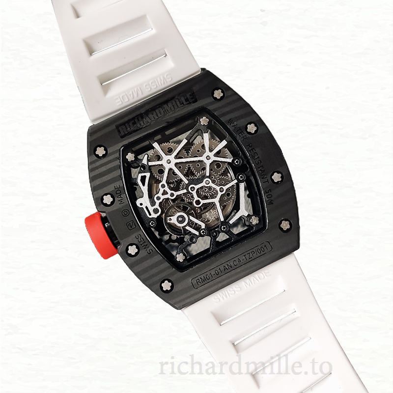 Richard Mille RM35 Mechanical Men Watch Skeleton Dial Rubber Band