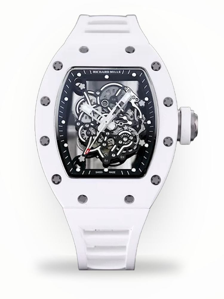 Best Richard Mille RM 055 Bubba Watson Replica – White Ceramic Skeleton, Elegant Design