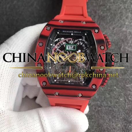 RM011-01 Roberto Mancini Flyback Chrono KVF Red Forged Carbon Black Skeleton Dial Swiss 7750