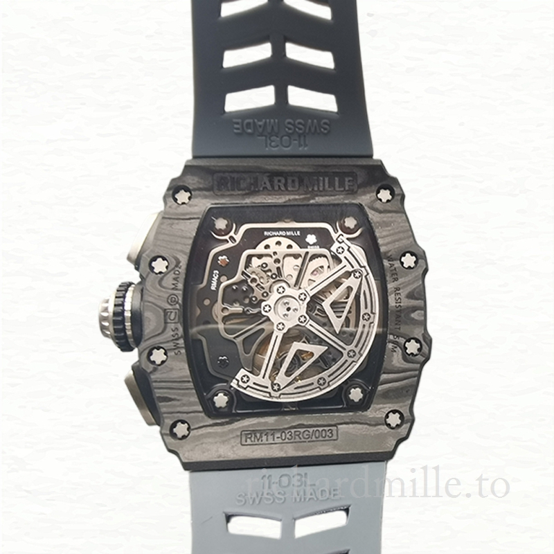 Richard Mille RM011 Men Automatic Rubber Band Watch