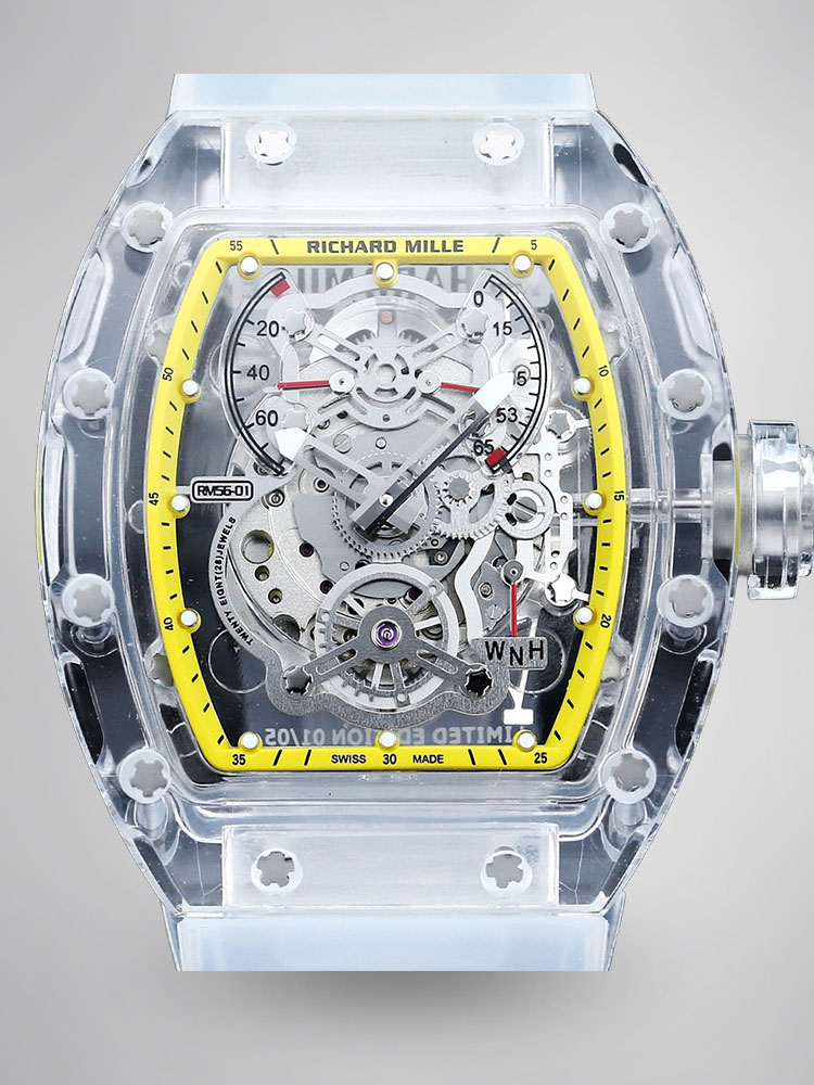 Best Swiss Replica Richard Mille RM56-01 Transparent Glass Case Watch – Skeleton Dial