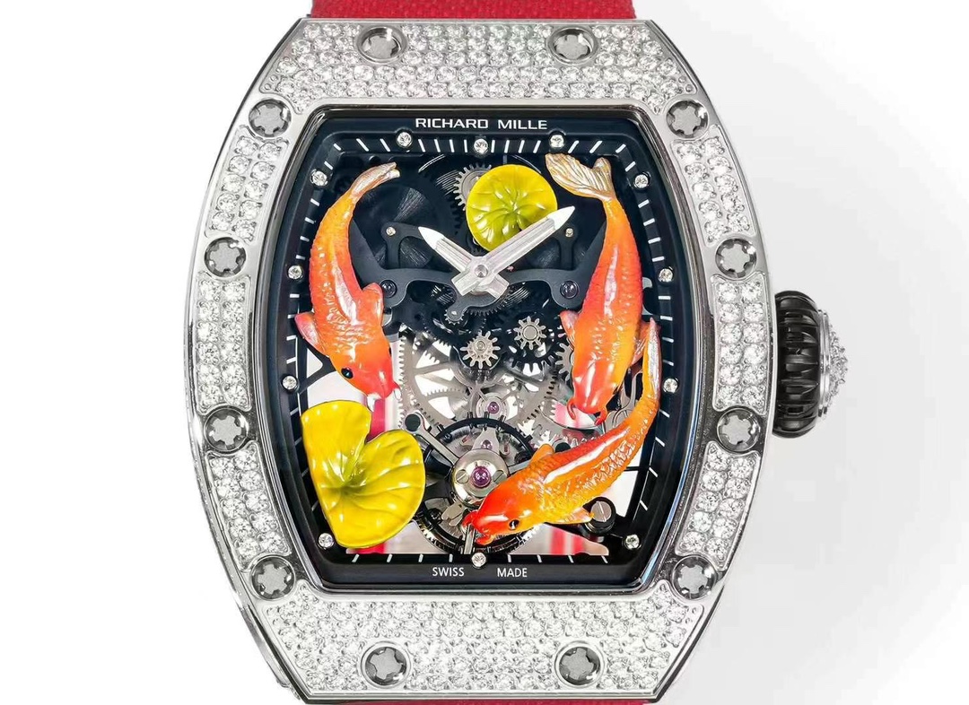 Richard Mille RM S10 Koi Tourbillon Replica – Swiss Movement, Diamond-Set Case, and Quality for the Ultimate Luxury Experience