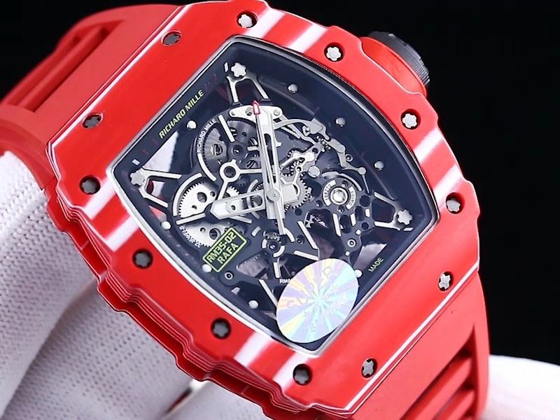 Richard Mille RM 35-02 Rafael Nadal Replica – Striking Red Carbon Case, Swiss Precision, Skeleton Watch for Bold Style