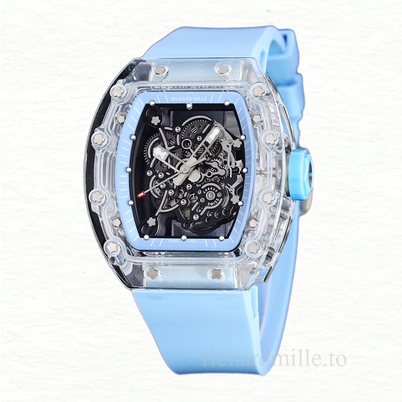 Richard Mille RM 055 Men Automatic Acrylic Transparent Dial Watch