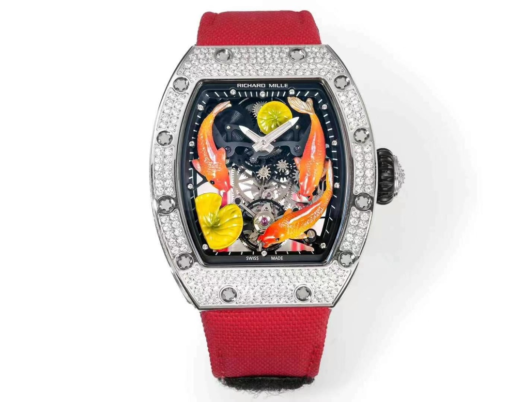 Richard Mille RM S10 Koi Tourbillon Replica – Swiss Movement, Diamond-Set Case, and Quality for the Ultimate Luxury Experience