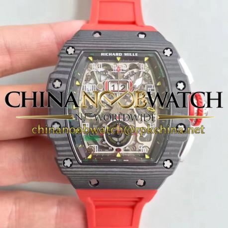 RM011-03 Flyback Chrono KVF Forged Carbon Black Skeleton Dial Swiss 7750