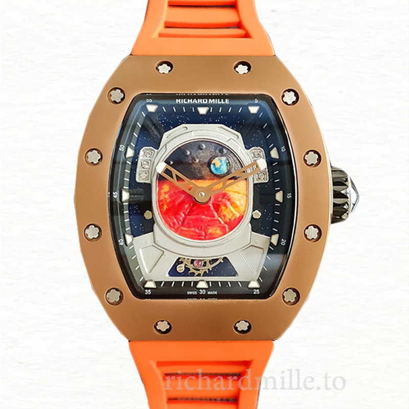 Richard Mille RM52-05 Mechanical Men Mars Earth Dial Rubber Band