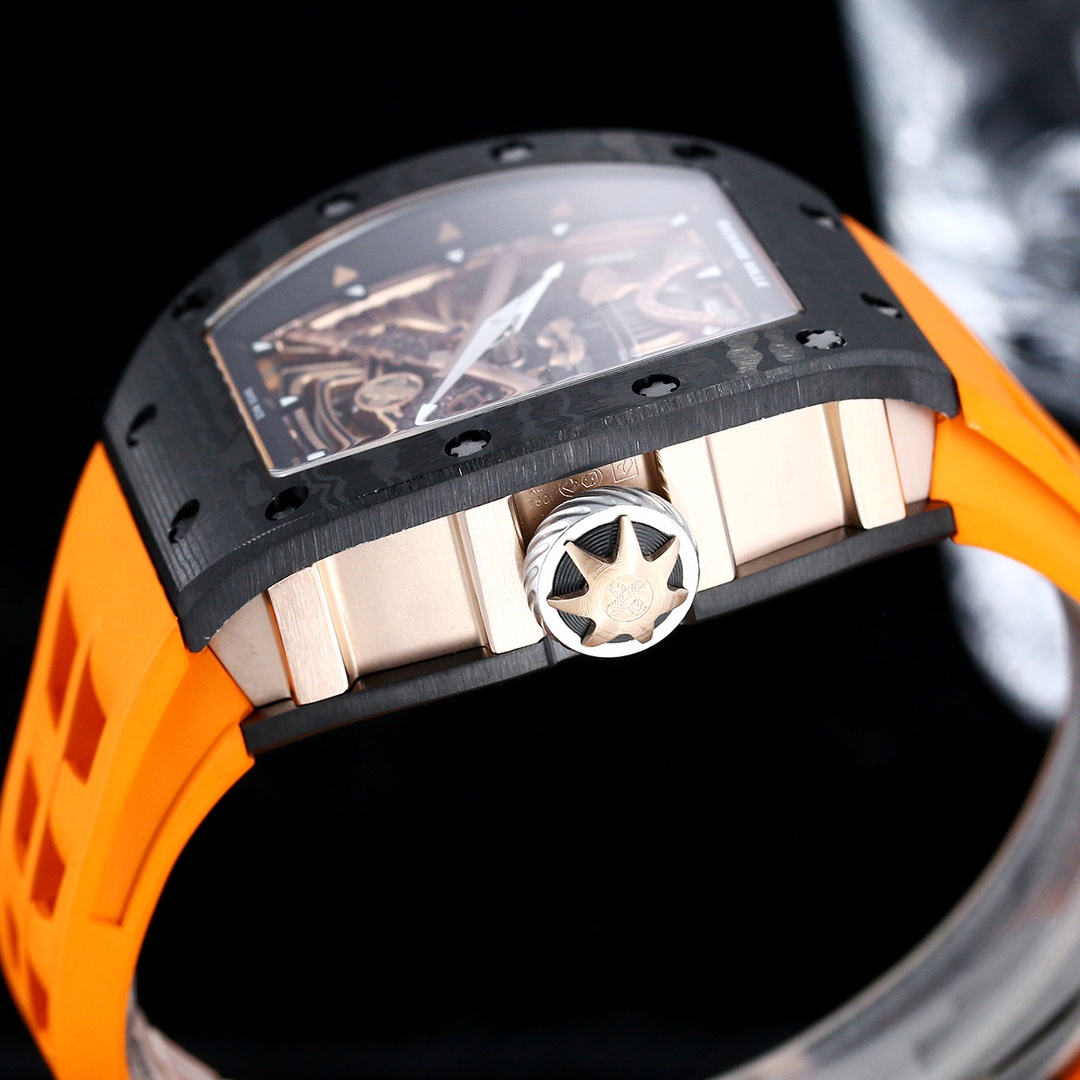 High-End Luxury Replica Richard Mille RM 47 Samurai Watch – Carbon Barrel Case, Swiss Tourbillon Movement