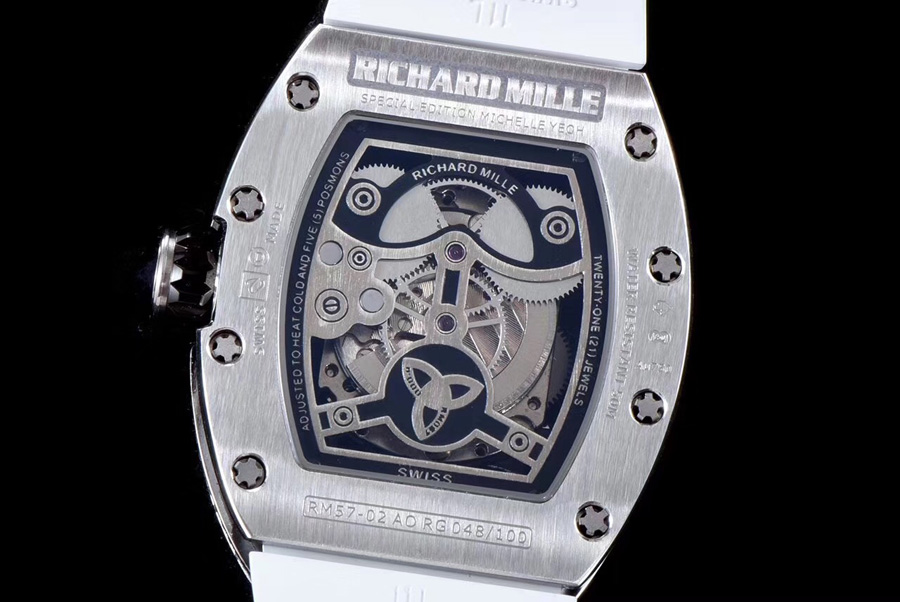 Richard Mille Replica RM 023 White Strap Hollow Dial