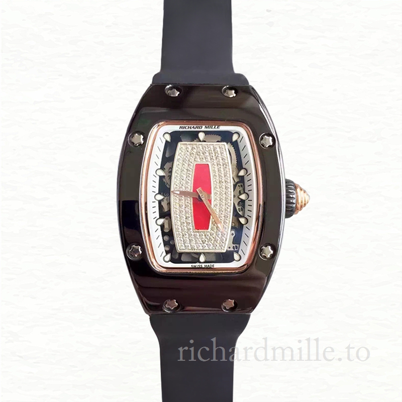 Richard Mille RM07-01 Automatic Ladies Red With Diamonds Dial Watch