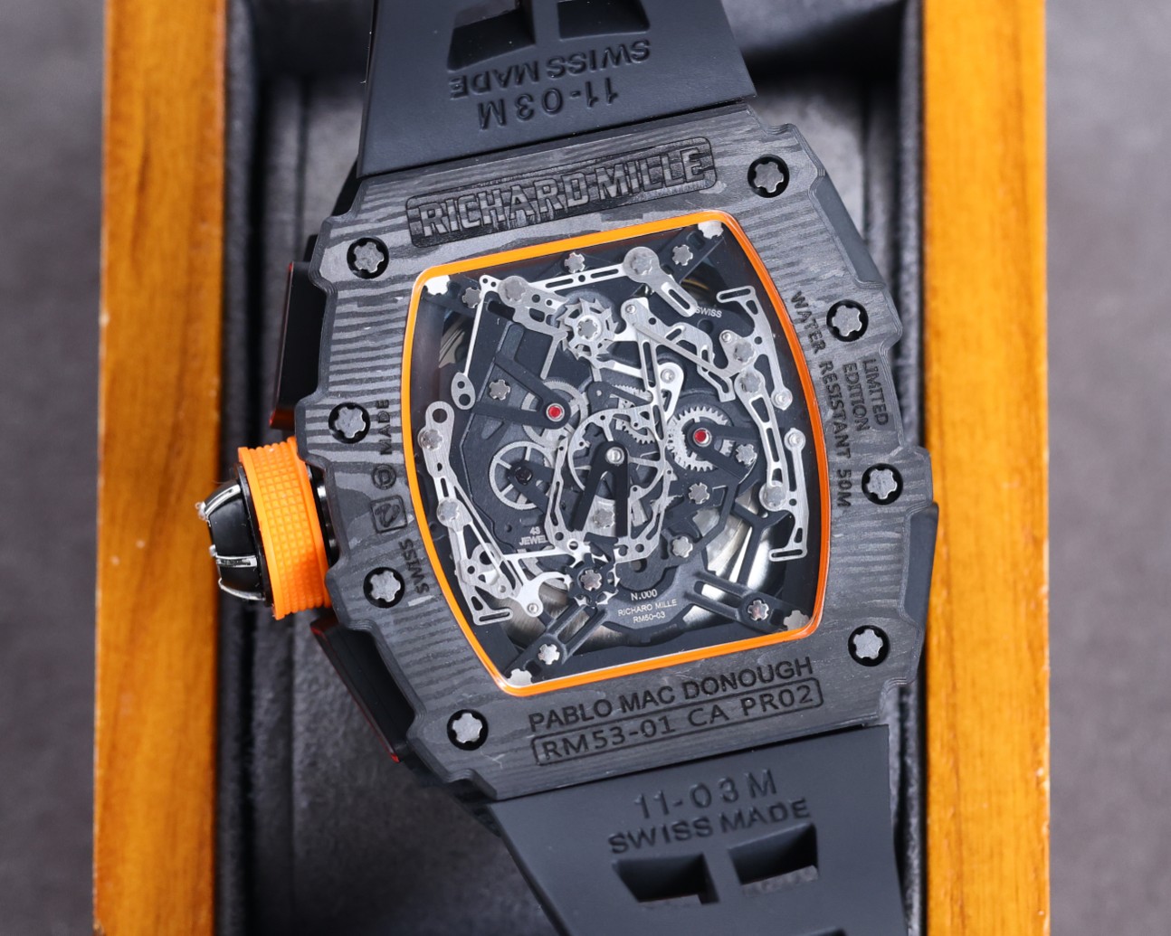 Super Clone Richard Mille RM50-03 McLaren F1 Tourbillon Men's Watch Replica