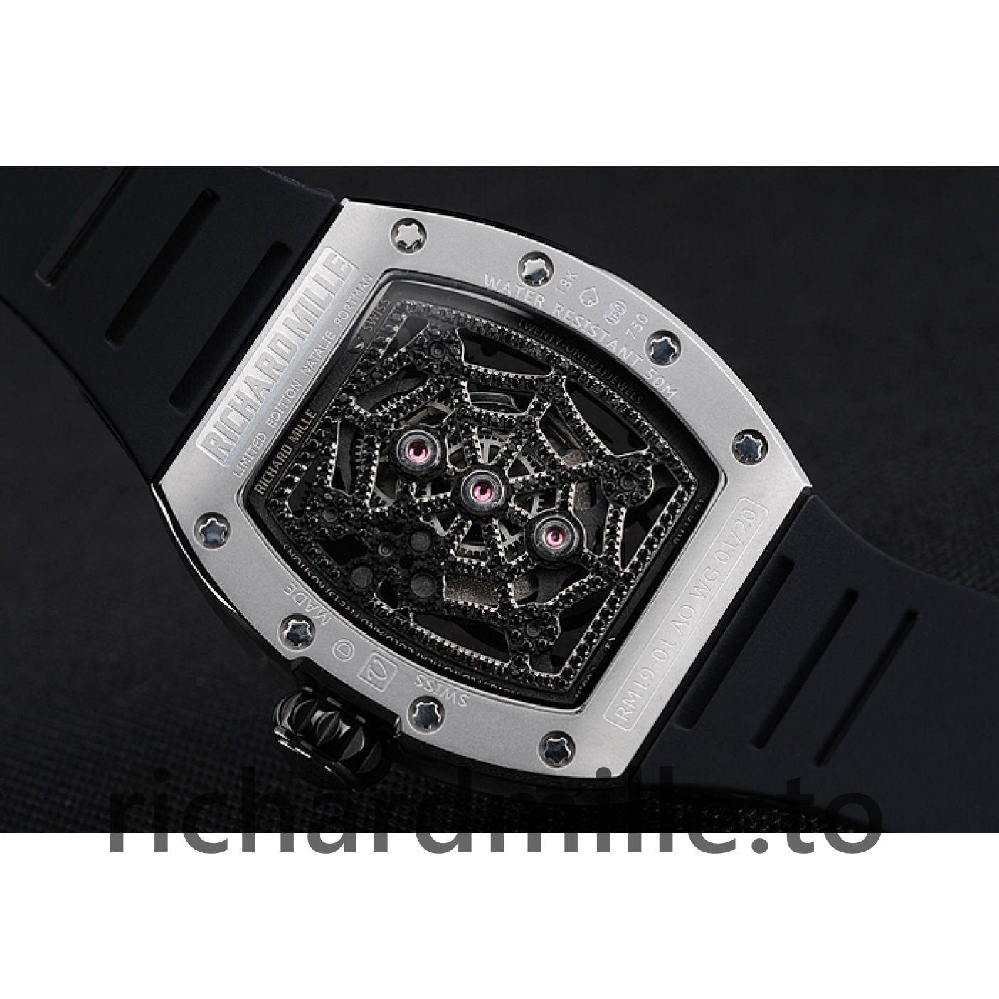 Richard Mille RM 19-01 1454256 Men Black Dial Rubber Watch