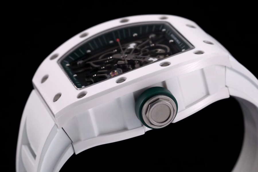 Richard Mille Replica RM 055 White Strap White Ceramic Material Case