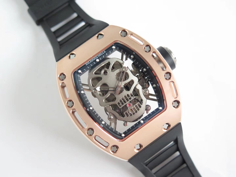 Richard Mille Replica RM 052 Black Strap Dense Bottom Sapphire Mirror