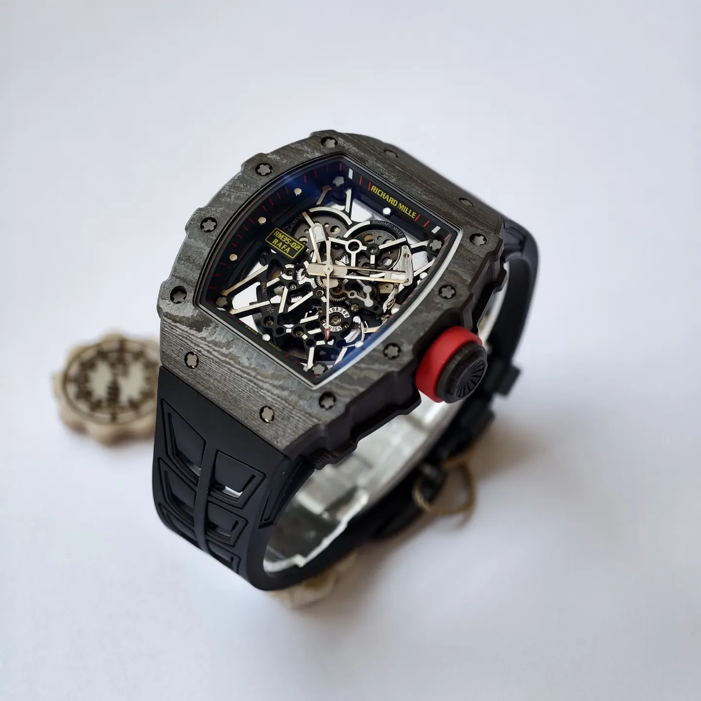 UMI Super Clone Richard Mille RM 35-02 “Free Sprung” Rafael Nadal NTPT Carbon Automatic Watch