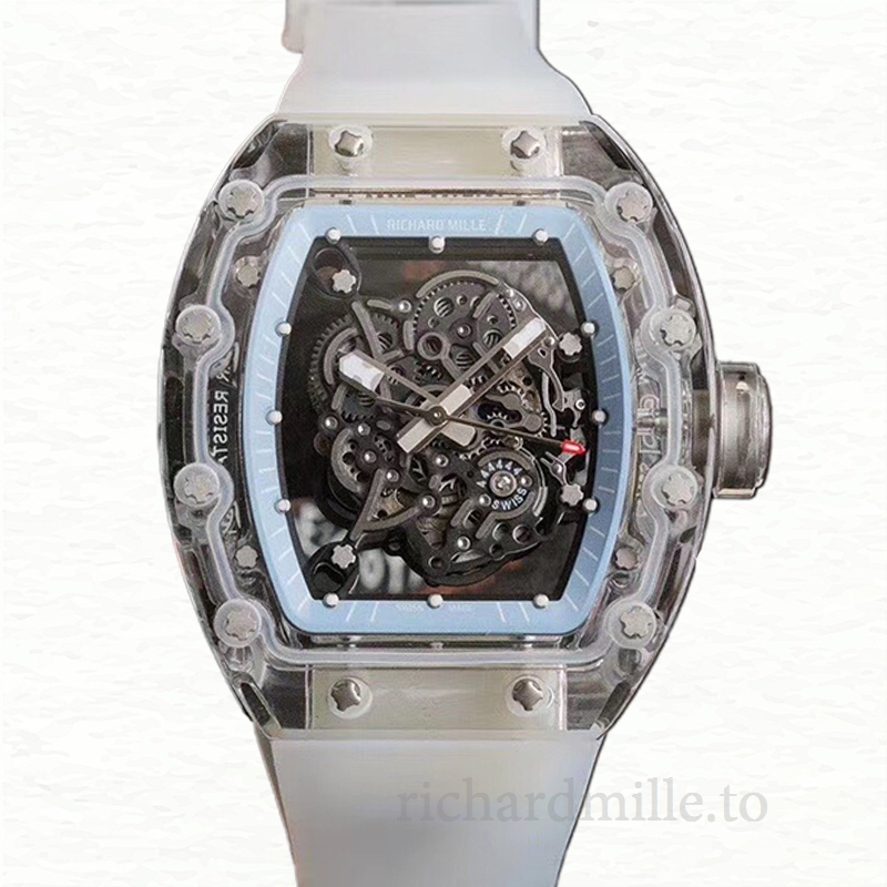 Richard Mille RM055 Men Automatic Transparent Dial Dot Watch
