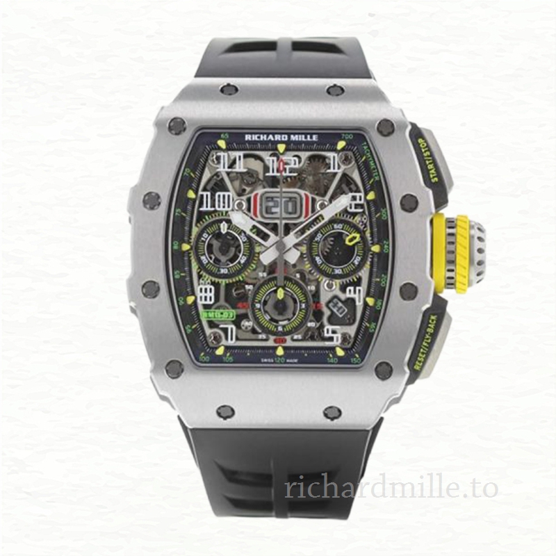 Richard Mille RM 11-03 Rubber Band Transparent Dial Men’s Watch Grey