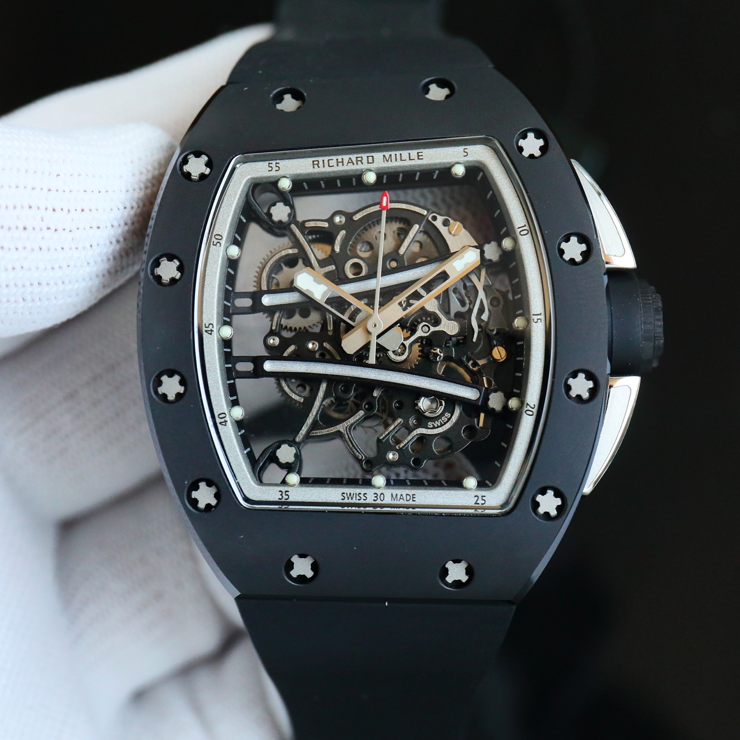 Swiss Richard Mille RM 61-01 Replica Yohan Blake Black Ceramic Skeleton Watch For Men