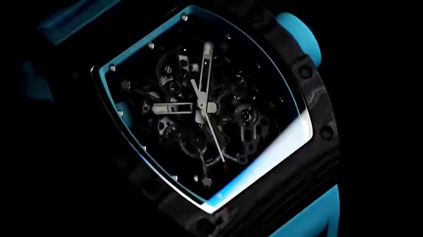 Swiss Replica Richard Mille RM 055 Yas Marina Circuit Watch – Skeleton Dial, Blue Rubber Strap, Ultimate Precision