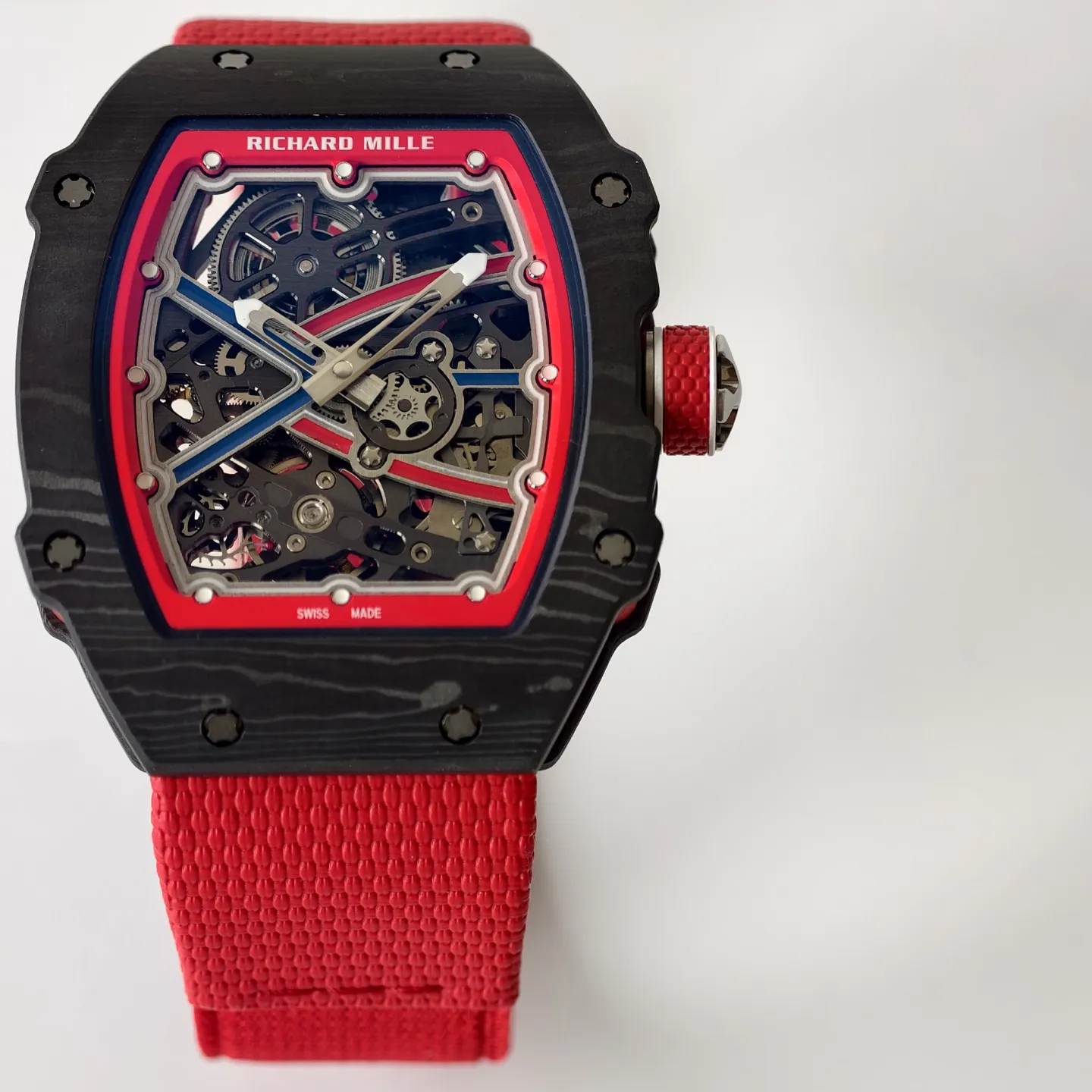 UMI RM 67-02 Sebastien Ogier Black Forged Carbon Red Fabric Strap Replica Watch