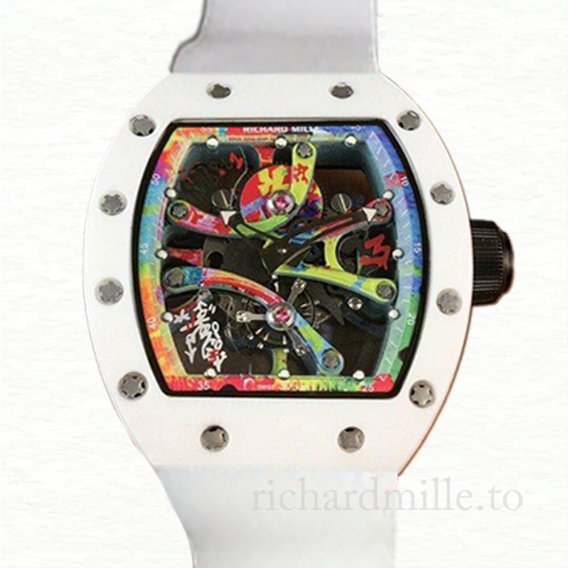 Richard Mille RM68-01 Hand Wind Men Transparent Dial Rubber Band