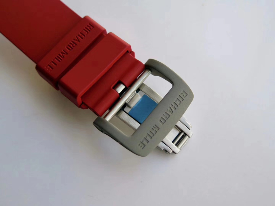 Richard Mille Replica RM 055 Red Rubber Strap Carbon Fiber Bezel