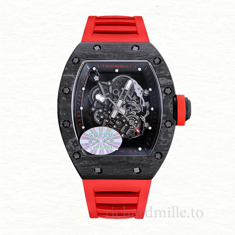 Richard Mille RM055 Automatic Men Dot Watch Transparent Dial