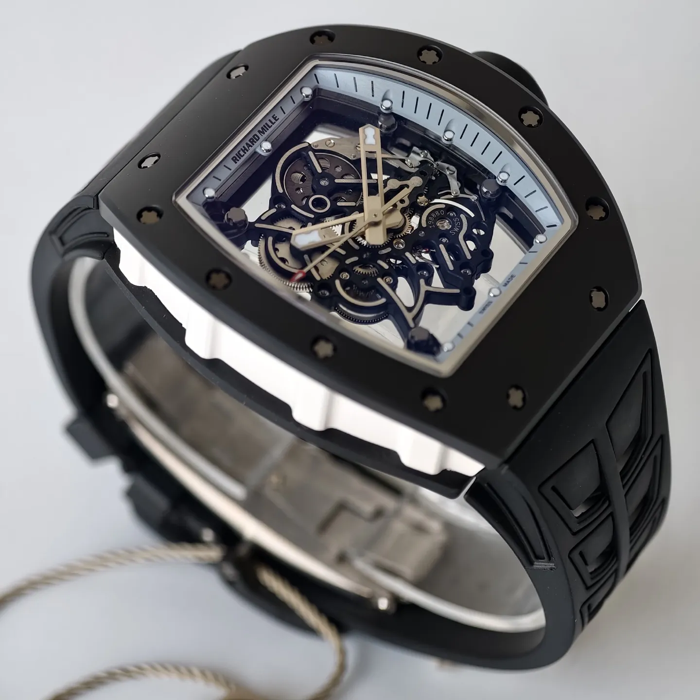 UMI Richard Mille RM055 Bubba Watson Replica RMUL2 Skeleton Dial Black Ceramic Titanium Luxury Watch