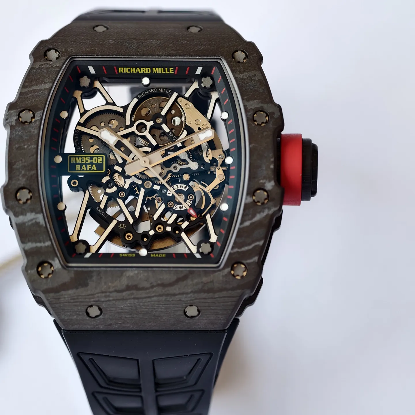 UMI Super Clone Richard Mille RM 35-02 “Free Sprung” Rafael Nadal NTPT Carbon Automatic Watch