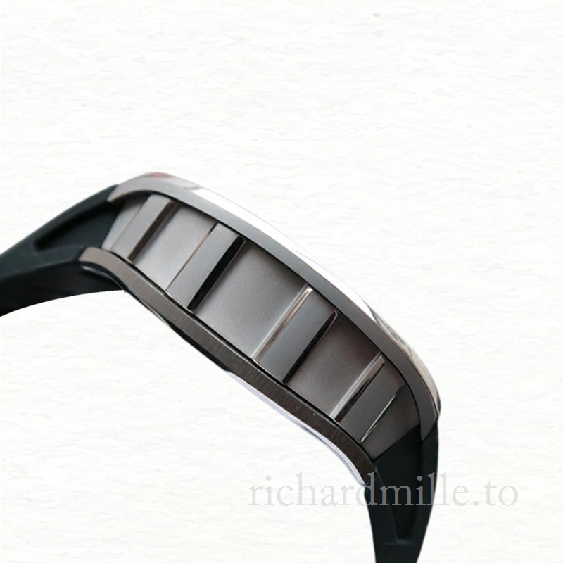 Richard Mille RM57-01 Mechanical Men Stainless Steel Silver Dragon and Phoenix Dial Rubber Band