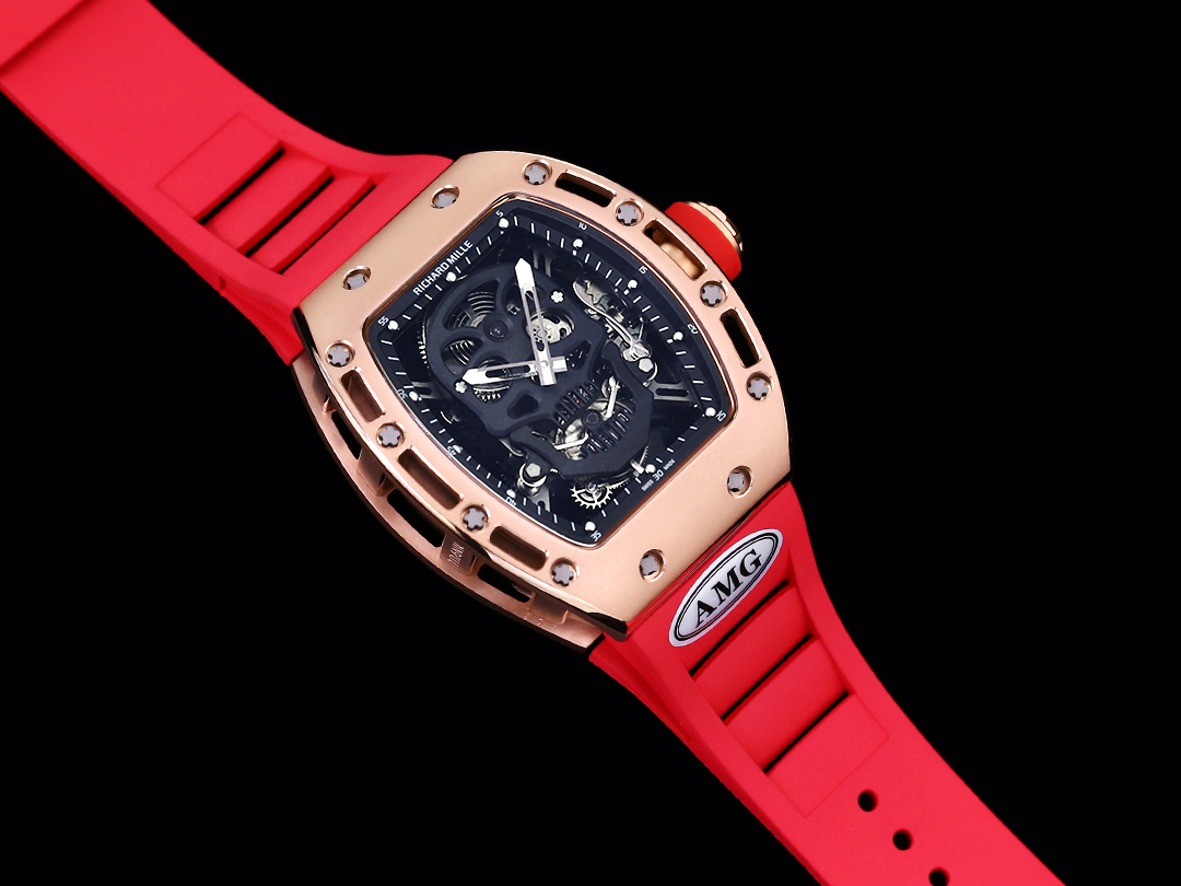 RM052 Skeleton Tourbillon Watch Replica - Bold Black Skull Design