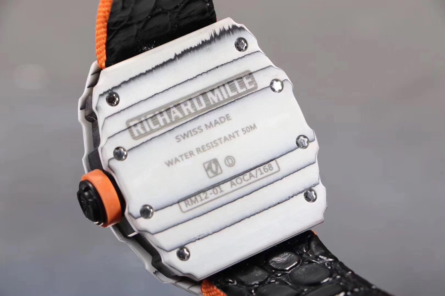 Richard Mille Replica RM 12-01 Orange Fabric Cloth Material Strap
