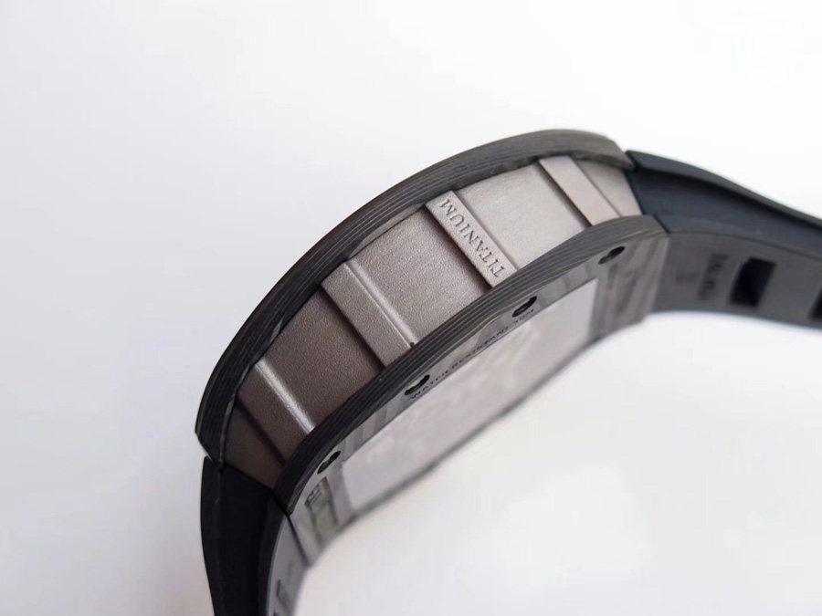Richard Mille Replica RM 055 Black Rubber Strap White Inner Shadow