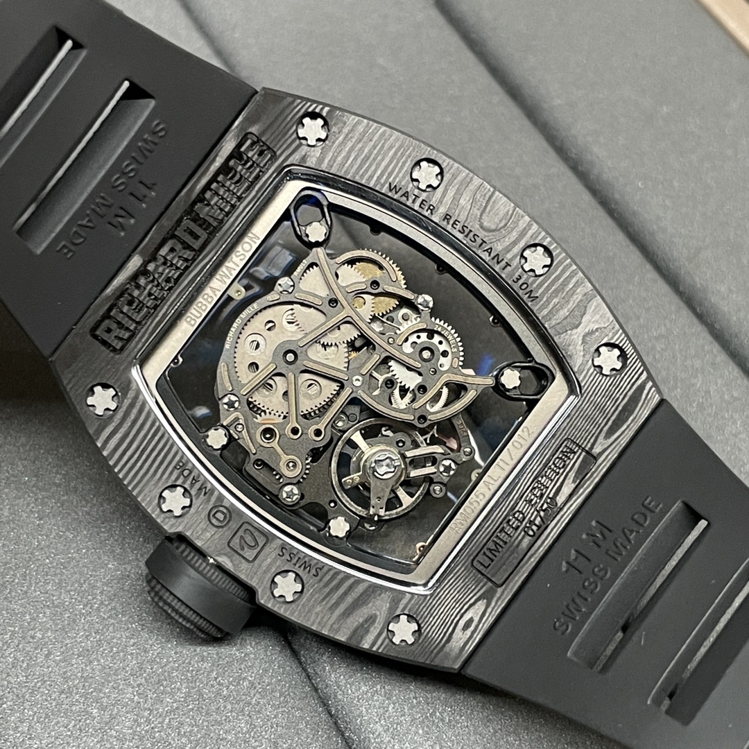 Richard Mille RM 055 Bubba Watson Replica Black NTPT Carbon Skeleton Tourbillon Super Clone