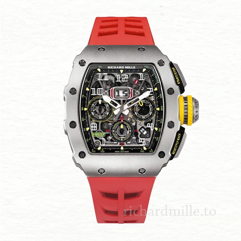 Richard Mille RM 11-03 Transparent Dial Rubber Band Men’s Red