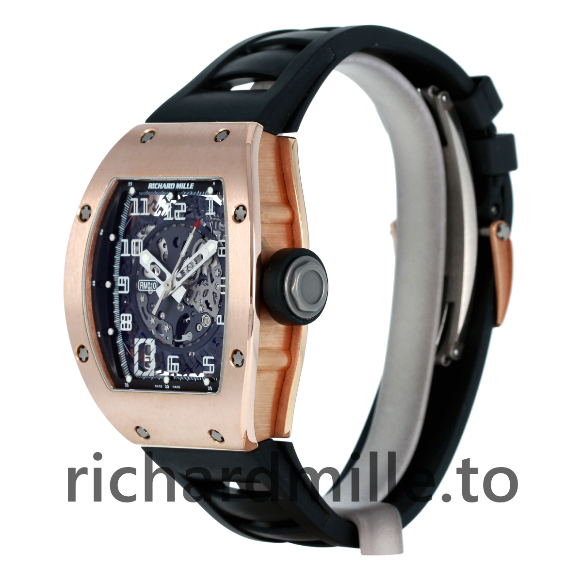 Richard Mille RM 010-AG RG Rubber Skeletonized Dial Watch