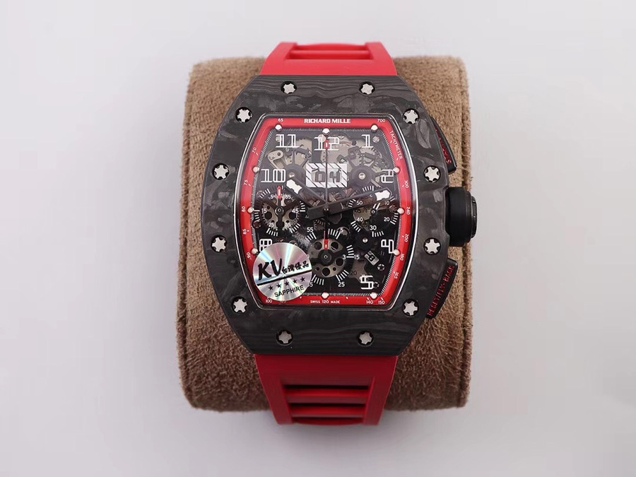 Richard Mille Replica RM 011 Red Strap V2 new upgrade