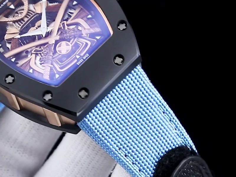 Richard Mille RM 047 Tourbillon Replica Samurai Design Watch – Carbon Case, Skeleton Dial