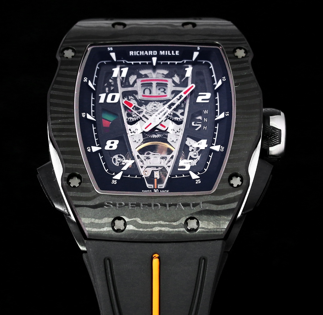 Replica Richard Mille RM 40-01 McLaren Speedtail Carbon Case Rubber Strap Tourbillon Movement Watch