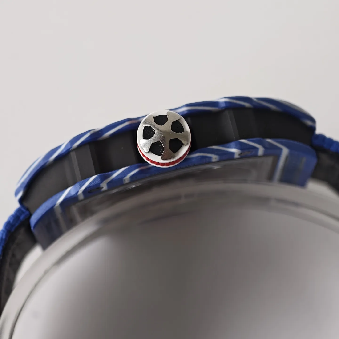 UMI RM 67-02 Fernando Alonso Blue Carbon Case Yellow Bezel Blue Fabric Strap Replica Watch