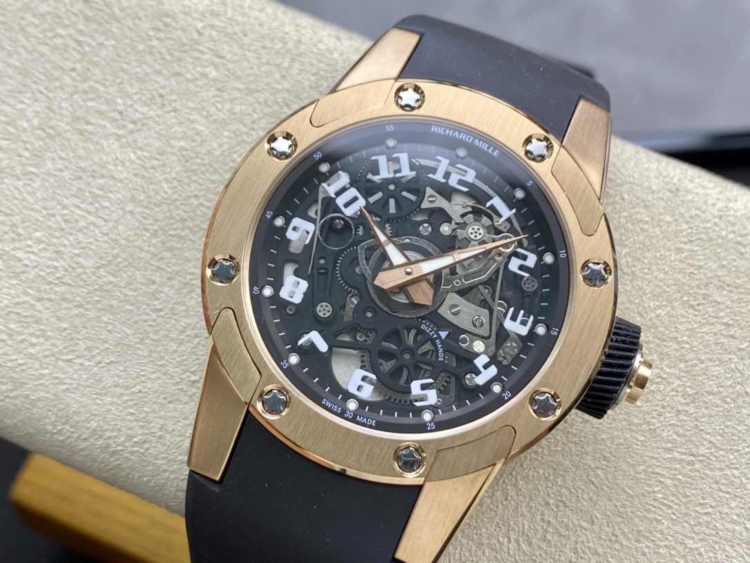 Richard Mille RM 63-01 Dizzy Hands Replica Rose Gold Swiss Watch – Elegant Skeleton Dial, Premium Finish
