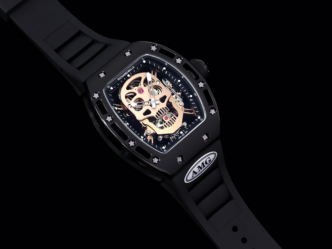 Replica Richard Mille RM052 Skull Tourbillon Super Clone Watch 43mm Swiss Skeleton Design