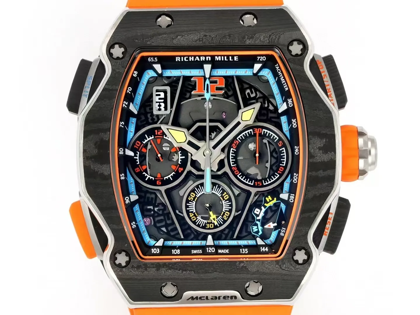 Replica Richard Mille RM 65-01 McLaren W1 Automatic Chronograph Super Clone Watch – Orange