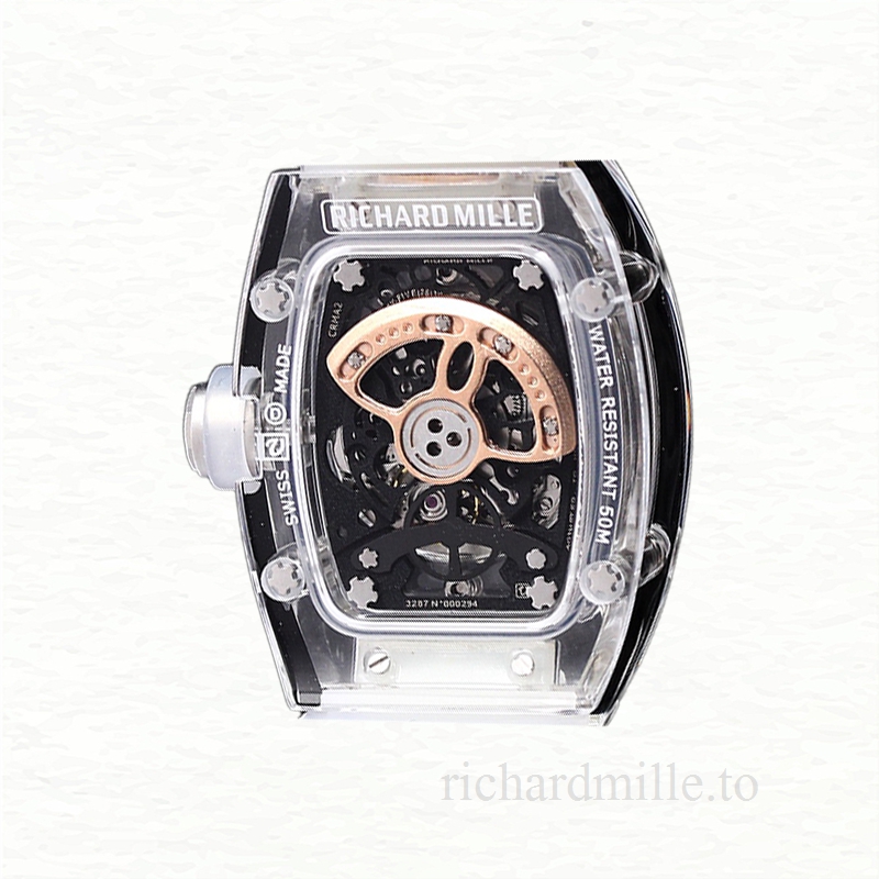 Richard Mille RM 07-02 Ladies Automatic Acrylic Watch Red With Diamonds Dial