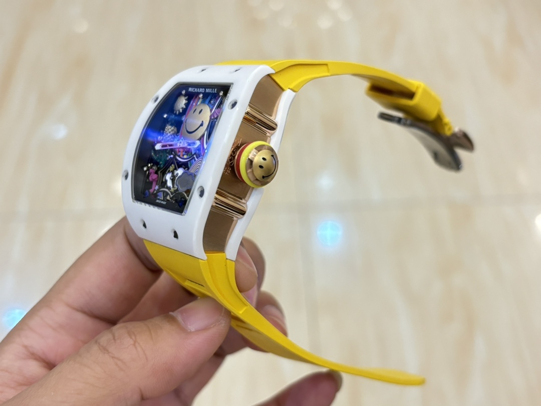 Replica Richard Mille RM 88 Smiley Tourbillon Watch with Gold Smiley Dial