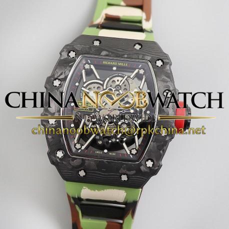 RM035-02 Rafa Nadal KVF V3 Forged Carbon Black Dial Camouflage Strap M8215