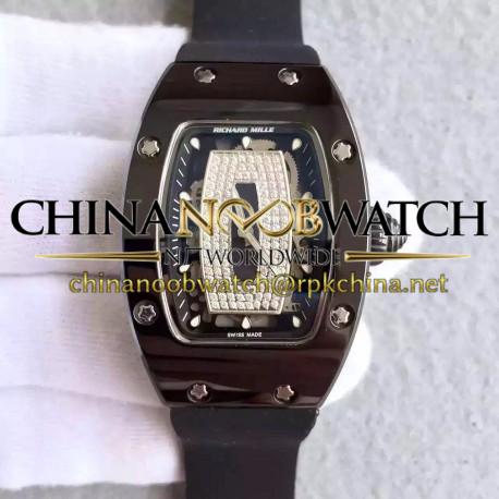 RM07 Ladies PVD Black &amp; Diamonds Dial M6T51
